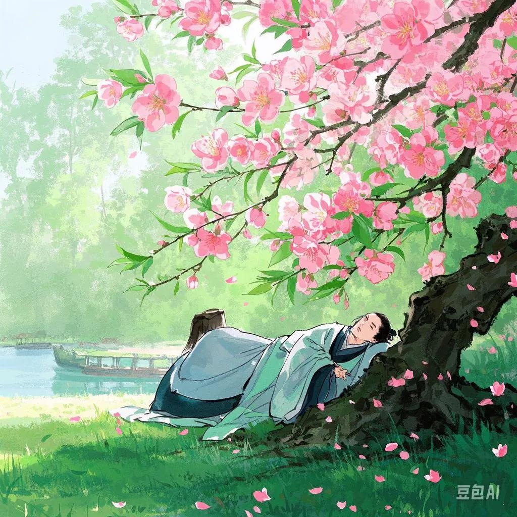 下联：莺啼柳岸韵初成
解析：上联中“燕唤桃枝”描绘出燕子在桃枝间穿梭啼叫的春景，