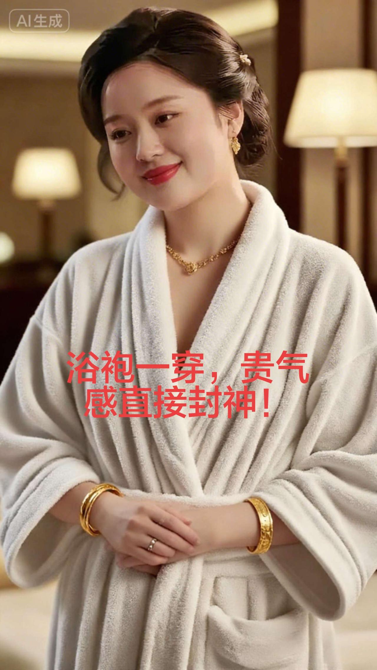 原来浴袍才是贵气感的终极密码！这才是东方女性独有的韵味，
一眼沦陷，越看越有味道