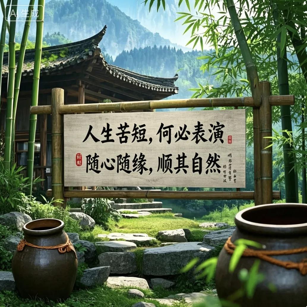人生不过数十载，光阴匆匆，转瞬即逝。没必要刻意讨好，没必要伪装演戏，戴着面具做人