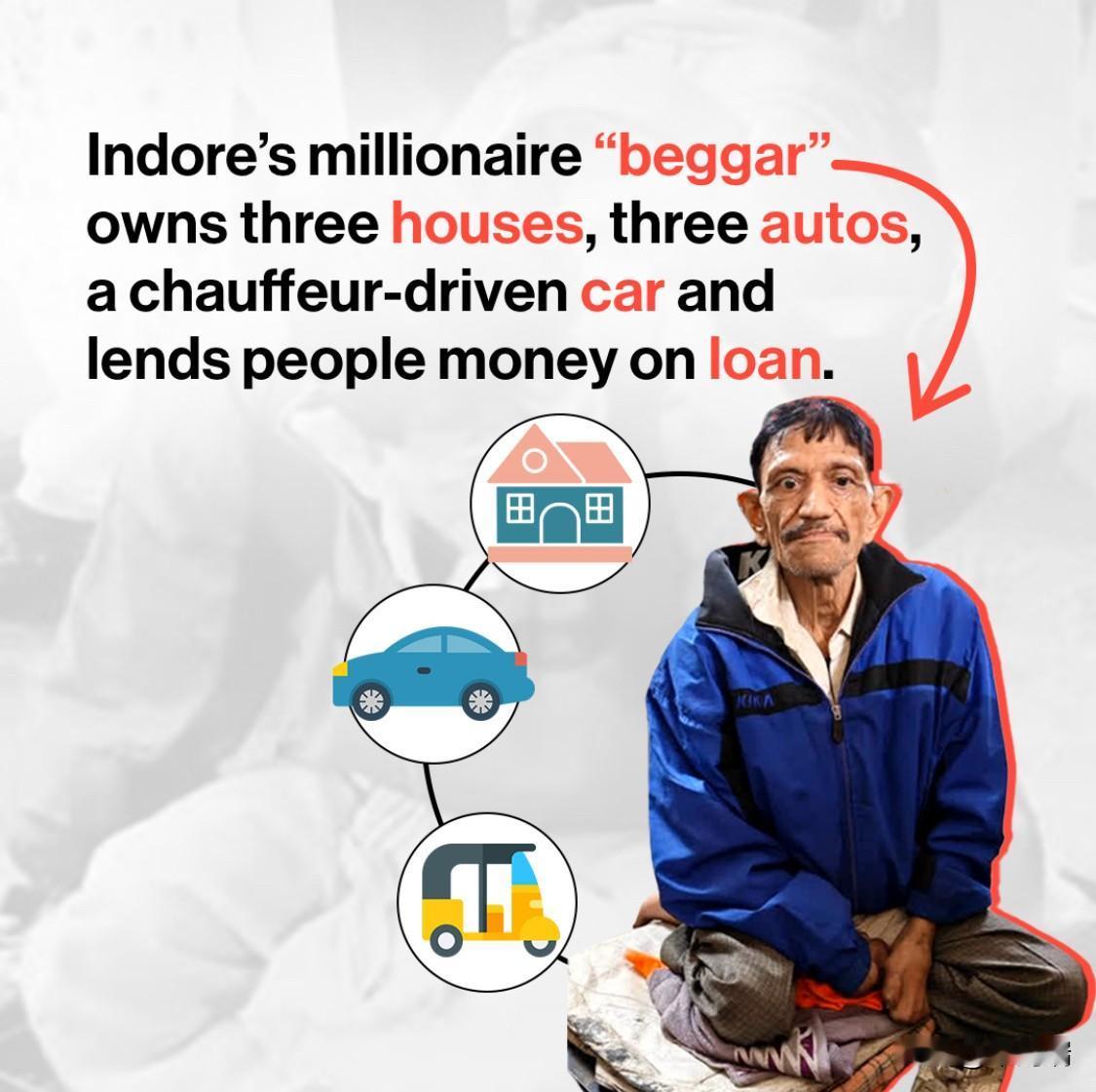 2026年1月，在印度中央邦的印多尔市开展的“无乞丐印多尔”活动中，一项令人震惊