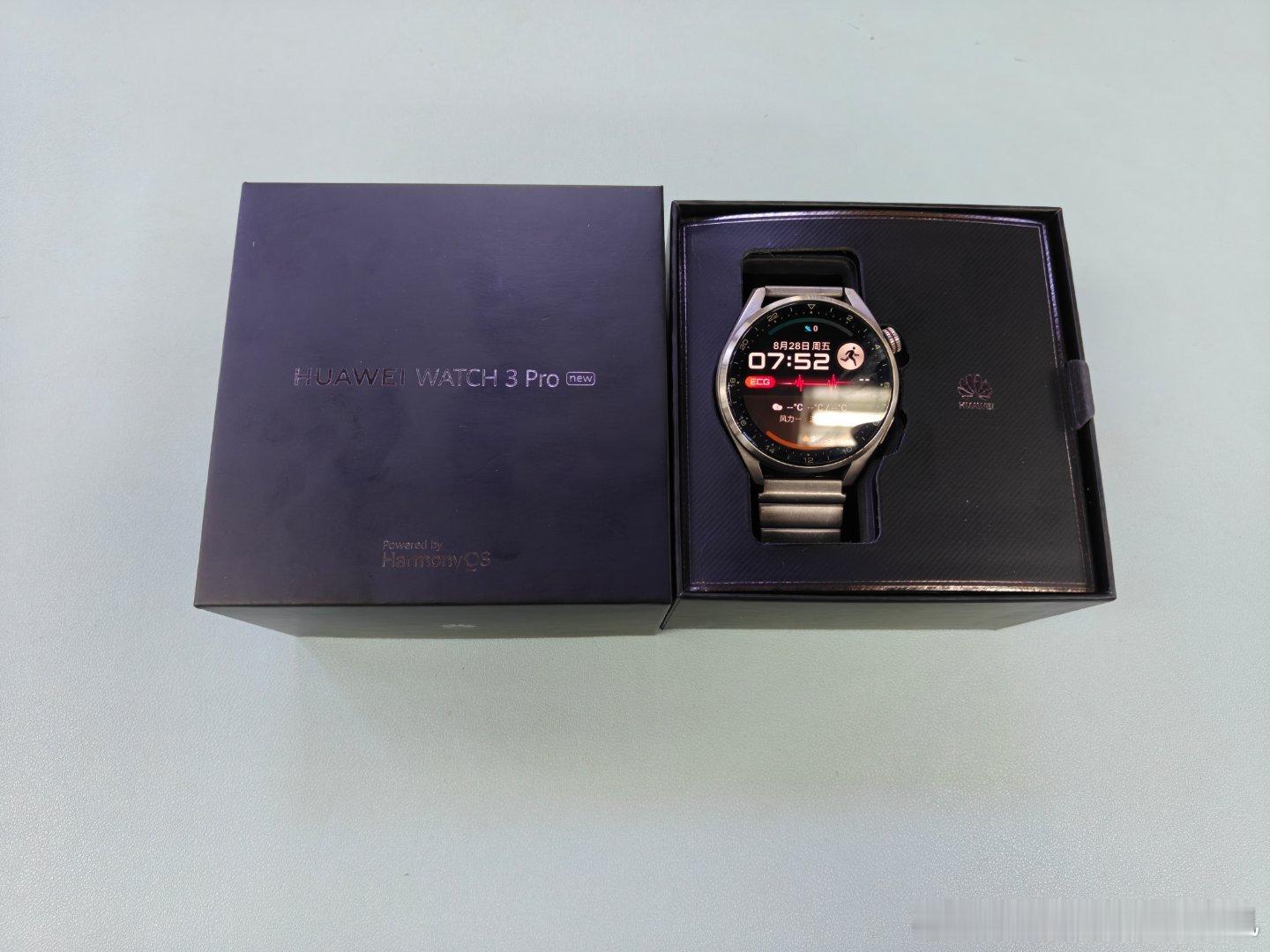 华为手表watch3pro 48mm钛灰色 支持独立通话外观95新 全套配件齐全