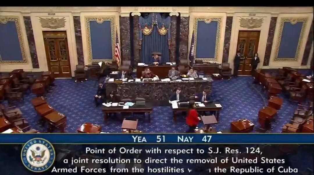 美国参议院给特朗普“开绿灯”？对古巴动武限制被否，战争权之争再起


美国参议院