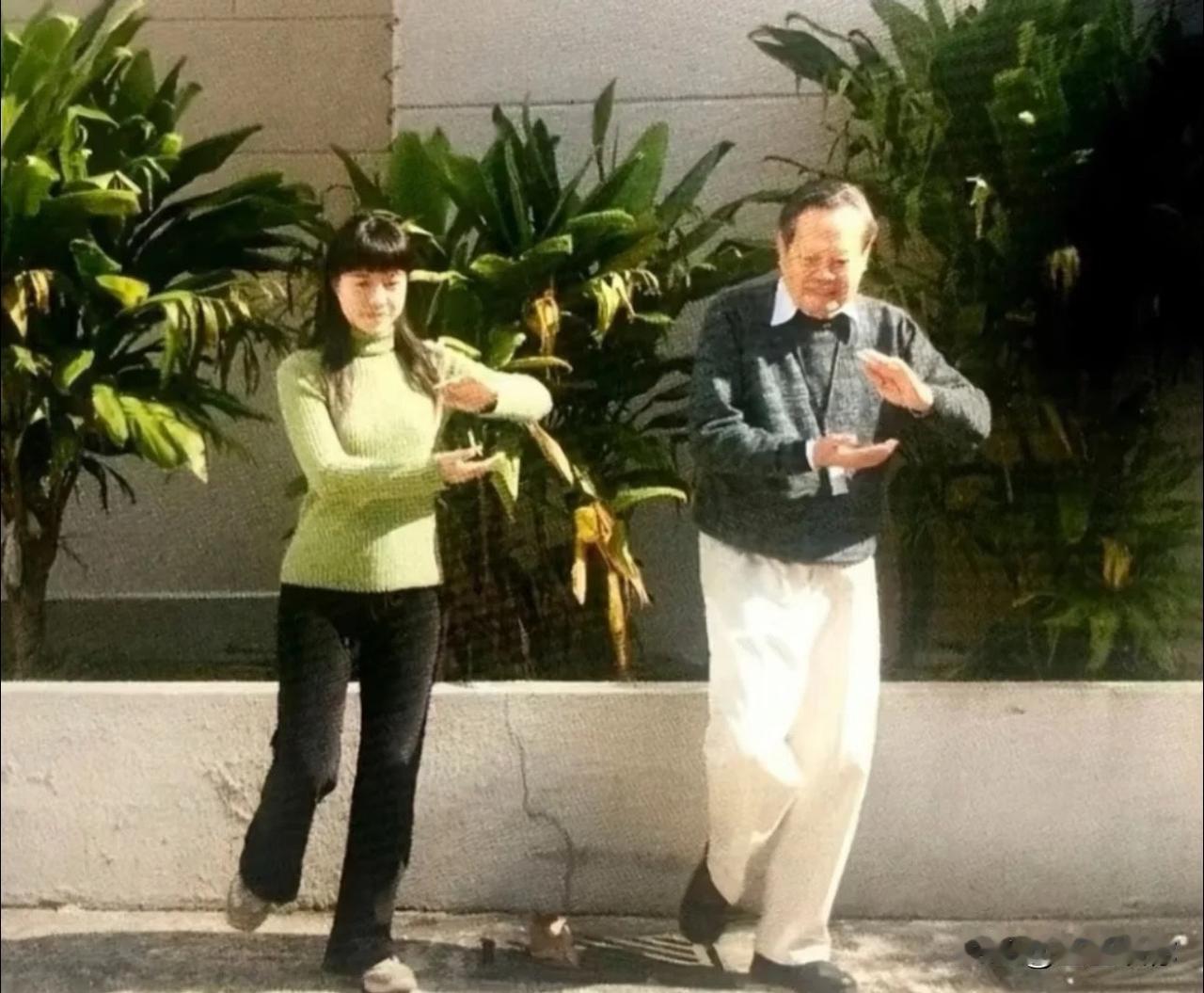 我最喜欢杨老和翁帆这一张图片，又平静又幸福，没有嘈杂的声音，只有和煦的阳光。能感