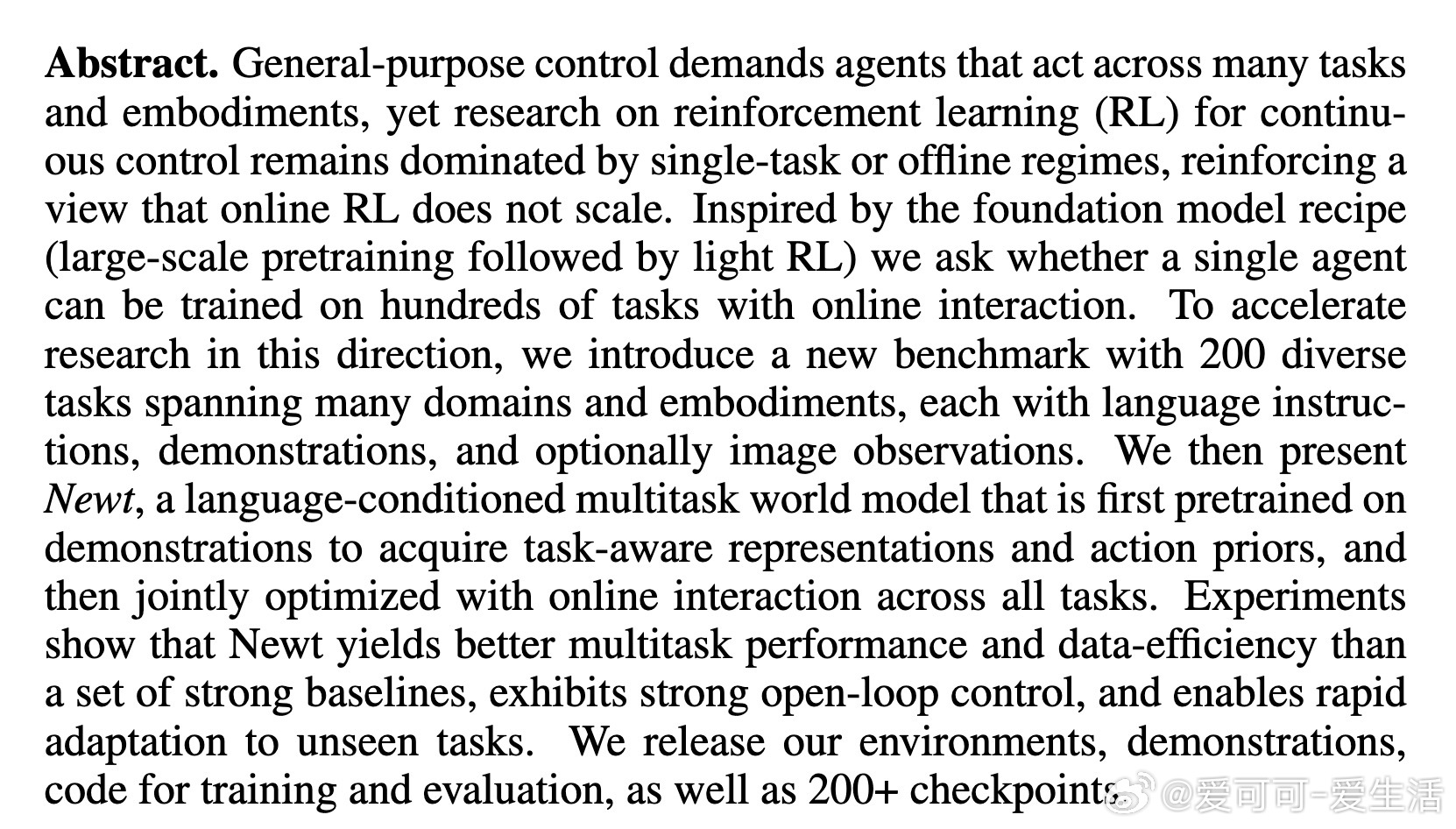 [LG]《Learning Massively Multitask World 