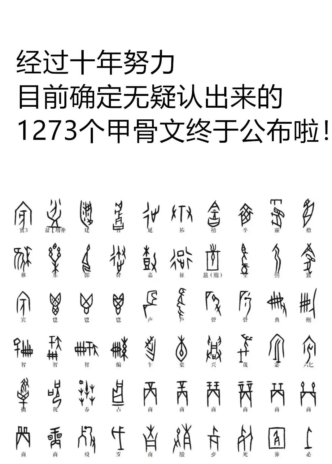 这是目前可靠统计已经确认的甲骨文总数中国文字博物馆编、2024年12月出版的《甲