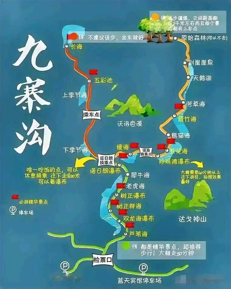 九寨沟旅游地图[比心]