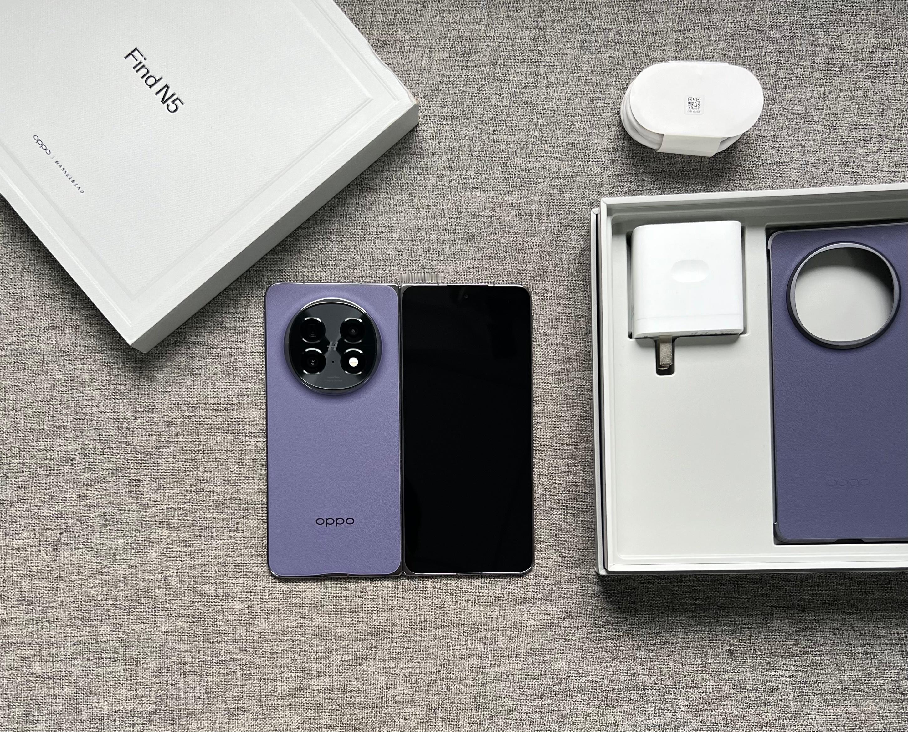 OPPO Find N5 16+512G 暮紫，屏幕完美，中框细小划痕，电池效率