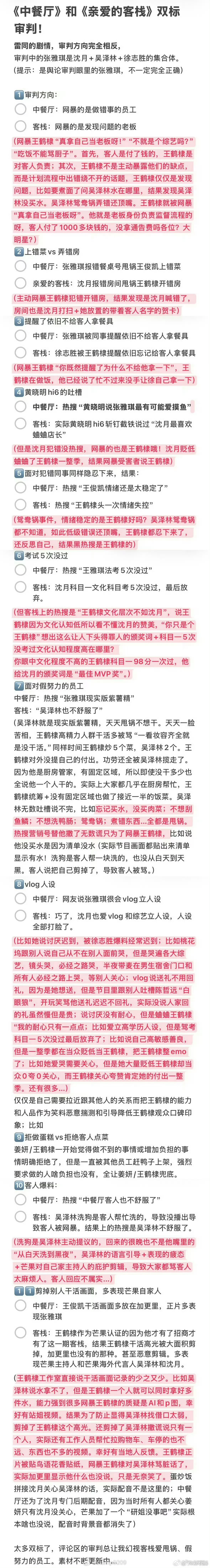 中餐厅客人观众都不舒服了都是芒果的节目， 亲爱的客栈2026 不舒服就憋着，自己