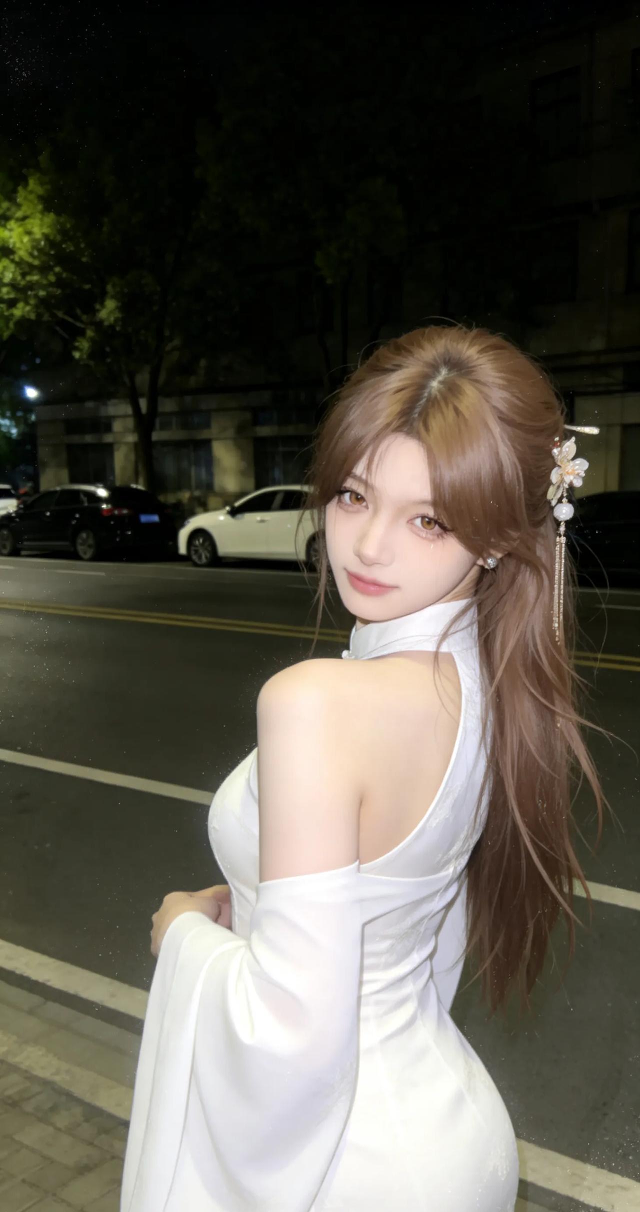 女大学生里从不缺高雅气质美女。她的一组日常街拍走红。
高雅气质，不仅在外表，更源