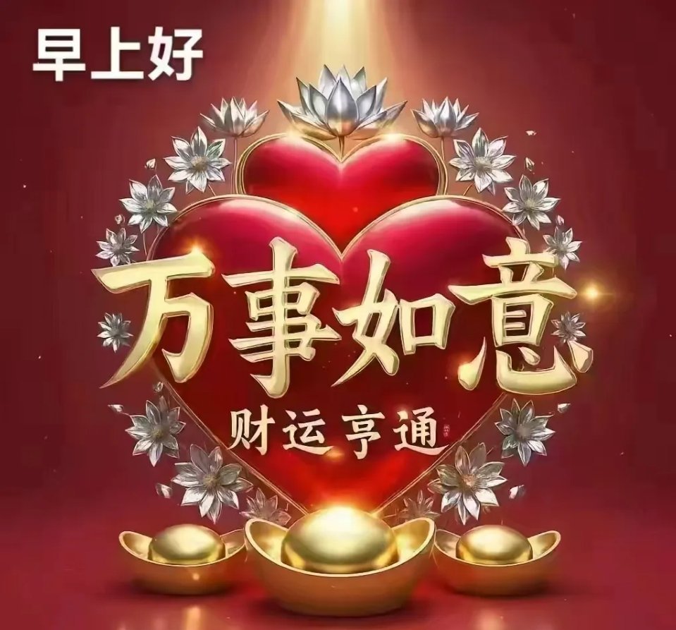 朋友们早上好！今日份的幸运已开机，快乐正在更新。已起床的朋友们点个赞回个帖，祝点