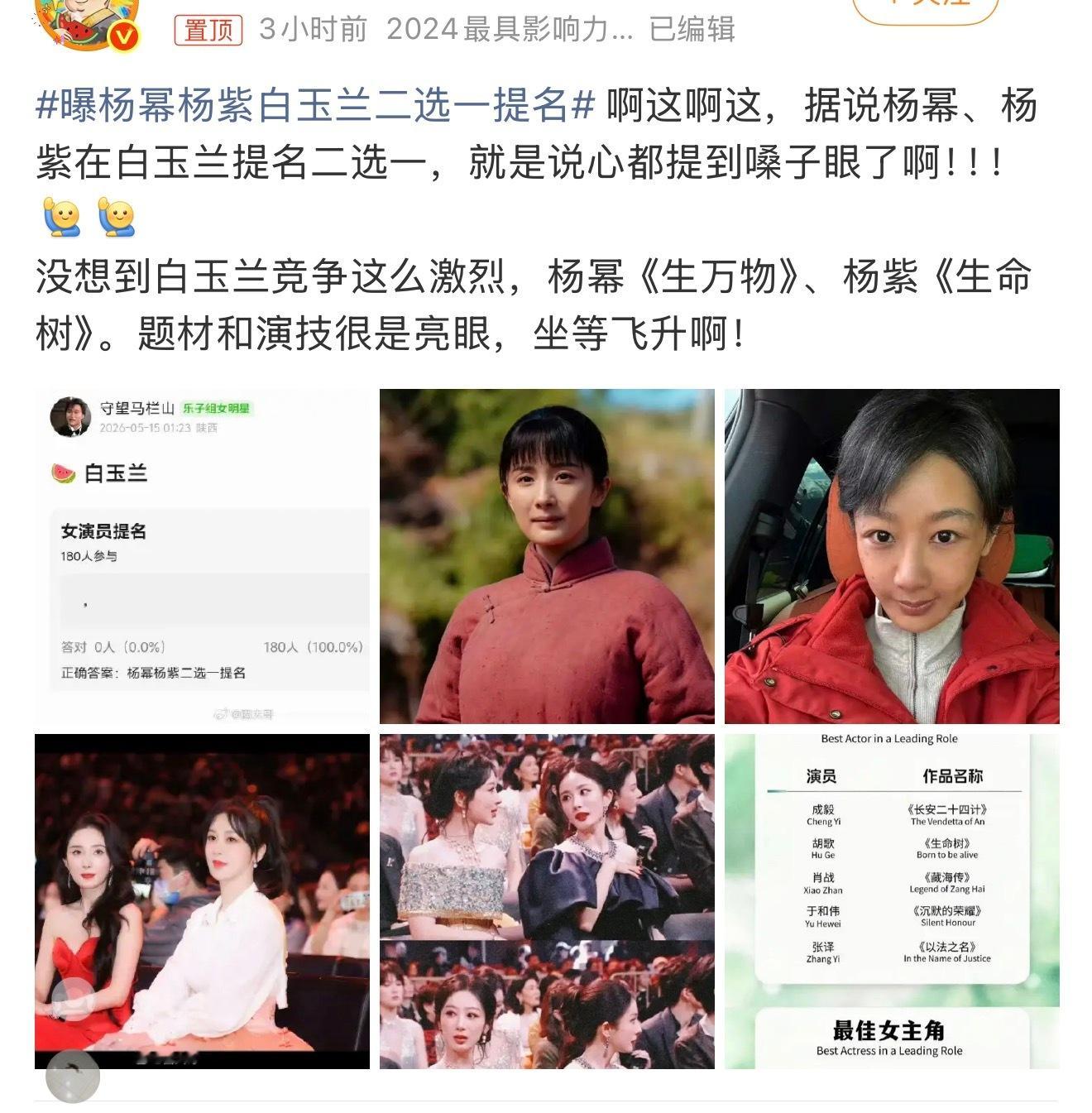 这俩人白玉兰会中一个？？ 