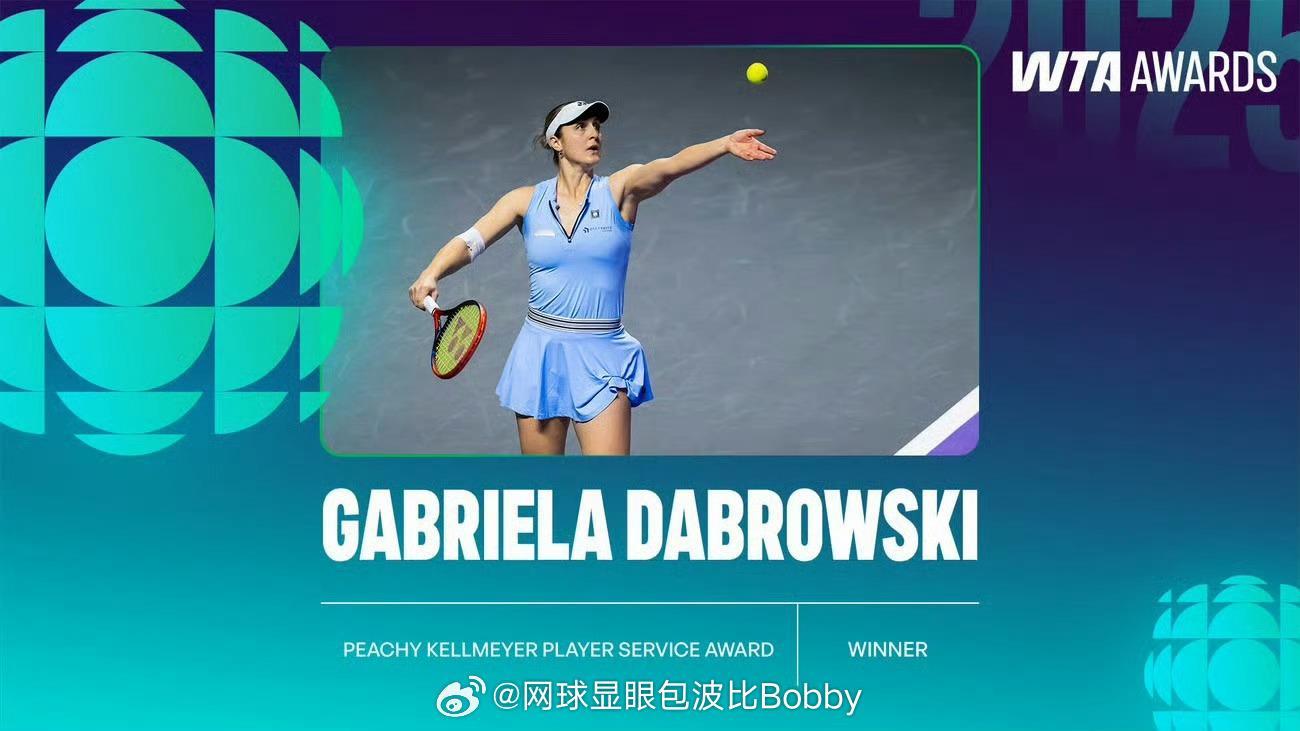 2025WTA匹奇∙凯尔梅耶球员服务大奖：达布劳斯基网球talking大会网球w