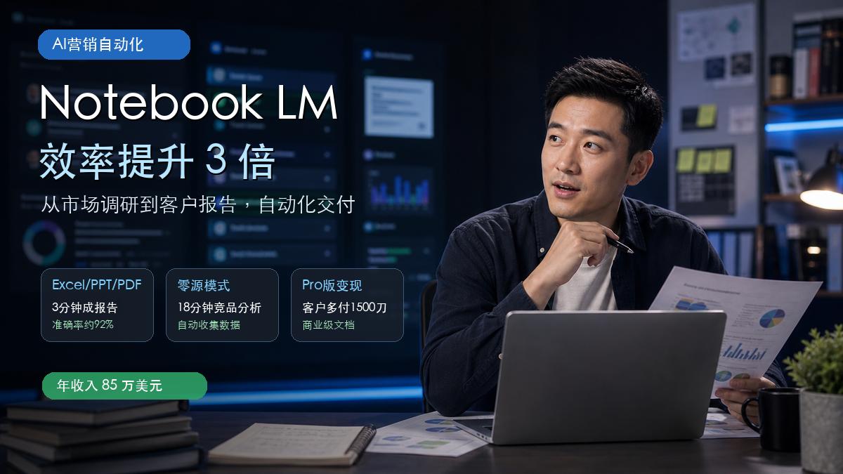 Google 最新升级！Notebook LM 让我的营销团队效率提升 3 倍，