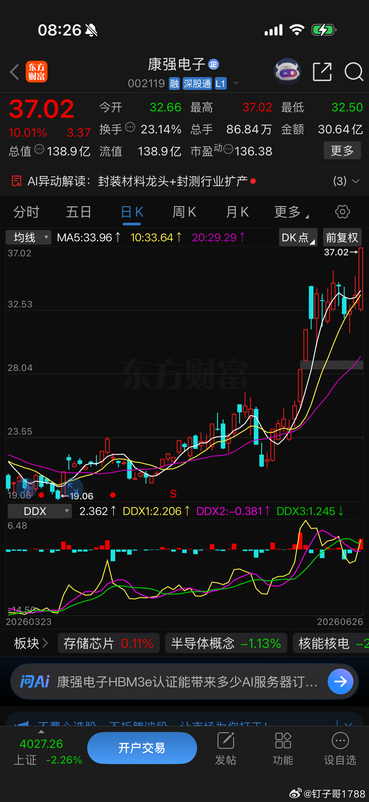 加入自选看看今天那个会涨停