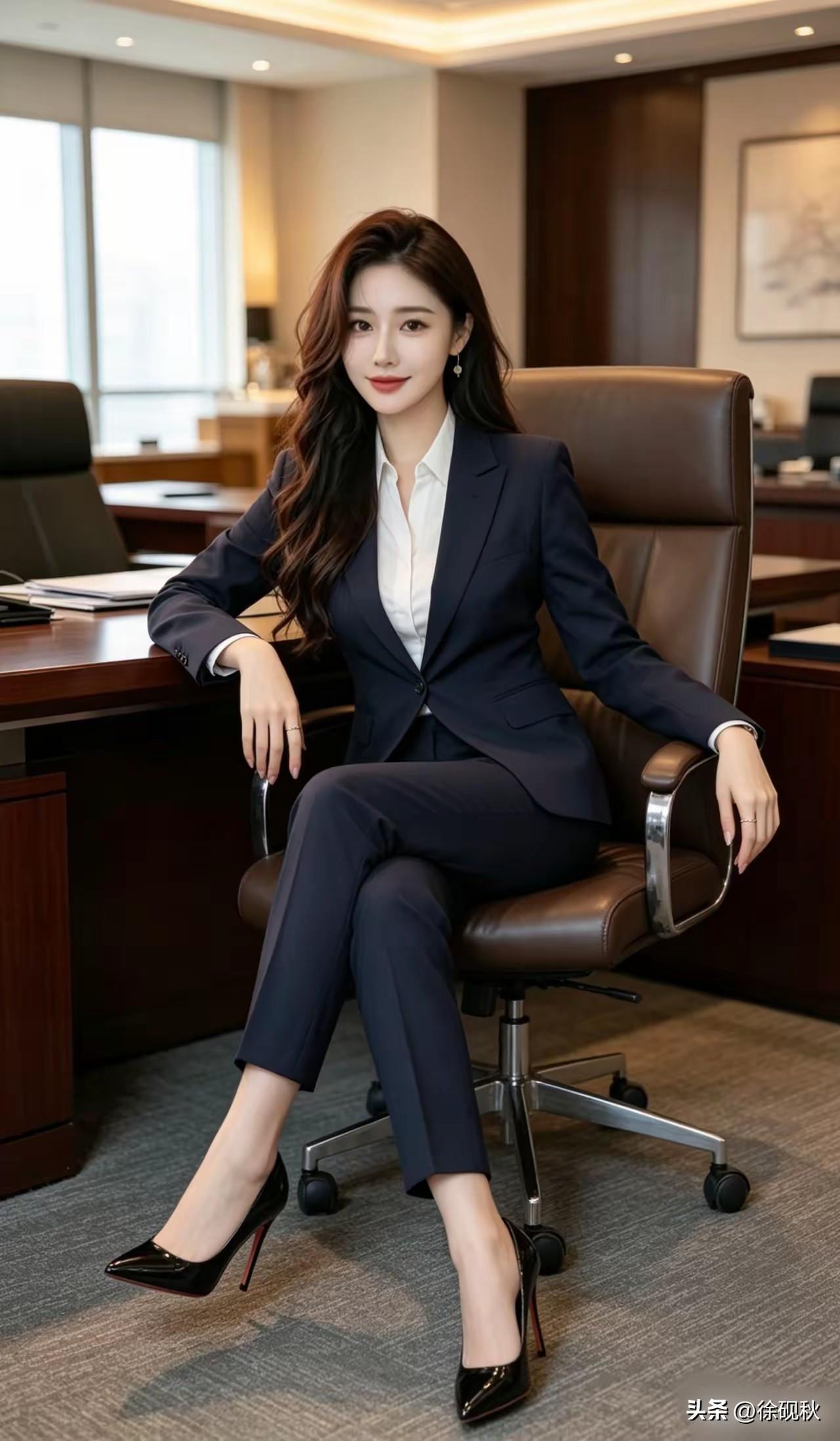 职业女性，职场之花。
从容不迫，自信满满。
智慧美貌，兼收并蓄。
巾帼英雄，不让