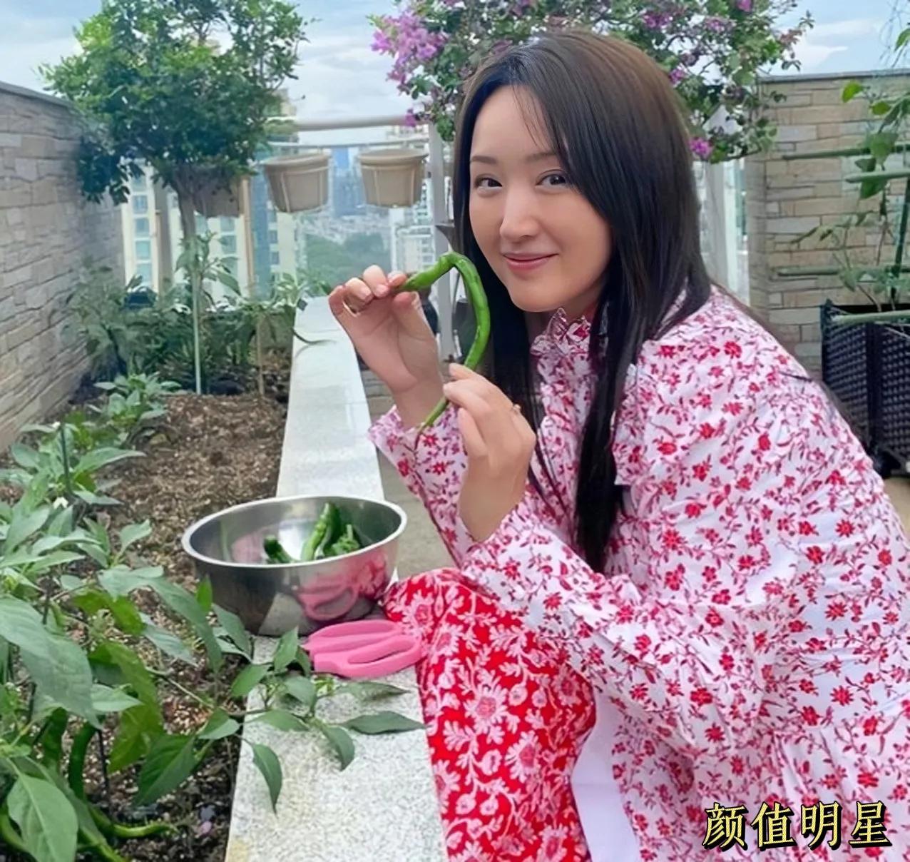 杨钰莹豪宅摘菜展现真实生活，村姑打扮难掩清纯魅力，优越条件令人惋惜为何依旧单身？