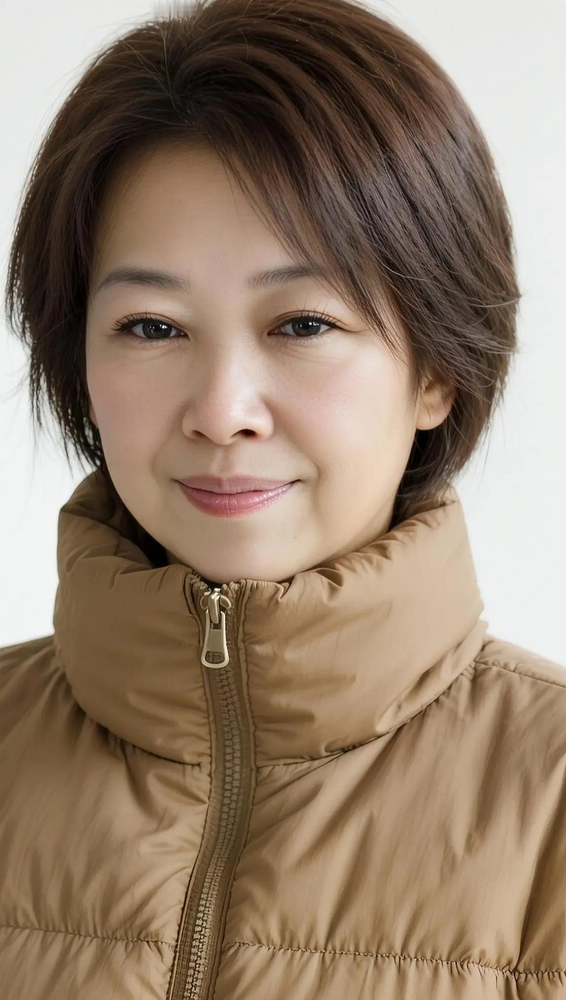 AI短发知性写真 ai创作 穿着得体是一种生活态度