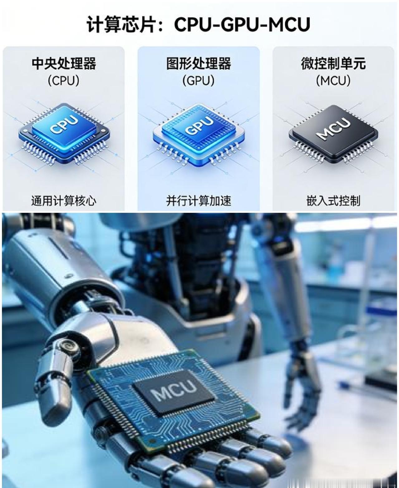 CPU（海光、英特尔）：通用复杂计算，服务器主机核心

NPU（昇腾、寒武纪）：