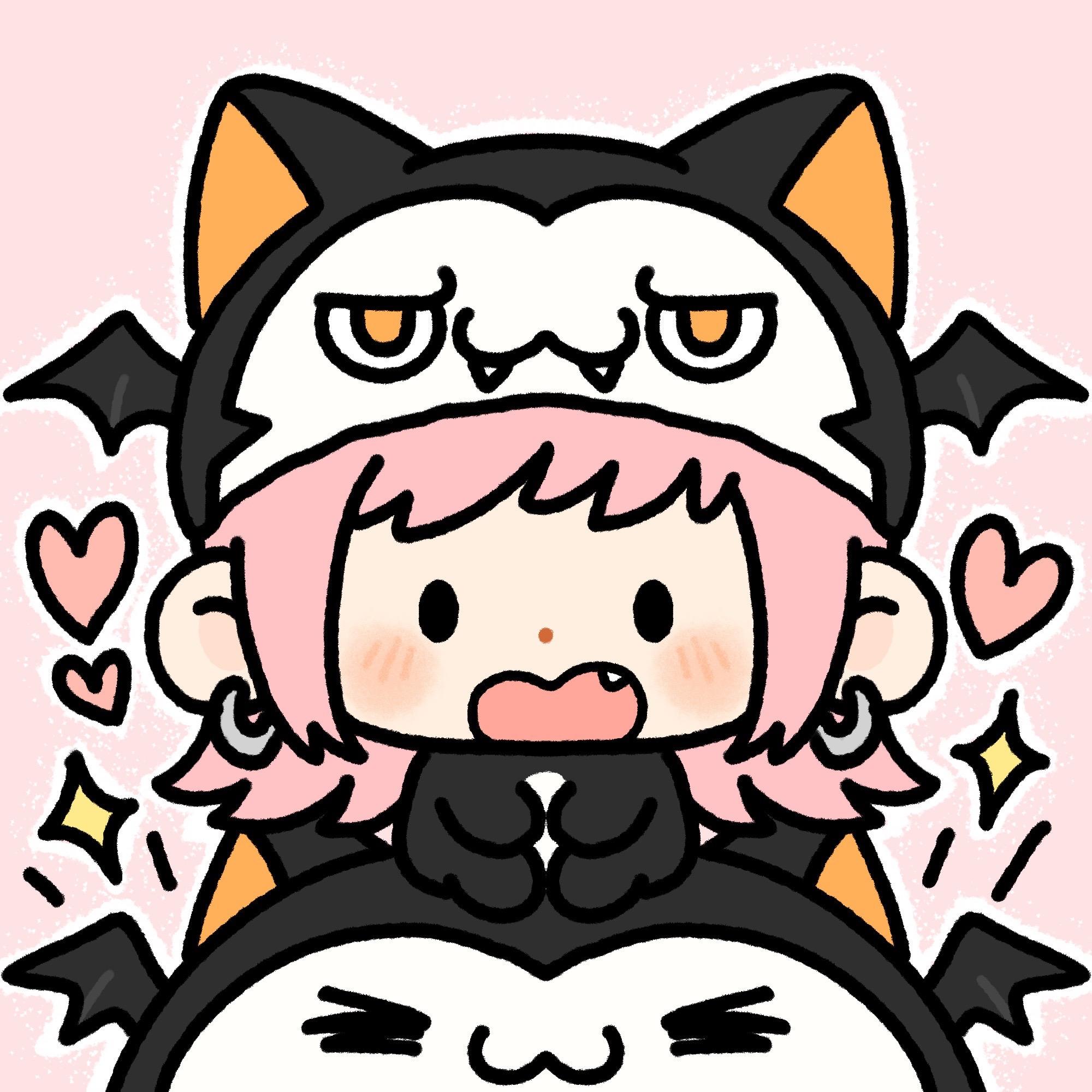 恶魔叮叮情侣头像来啦！有人喜欢这个黑糊糊的带翅膀的芝麻团吗～