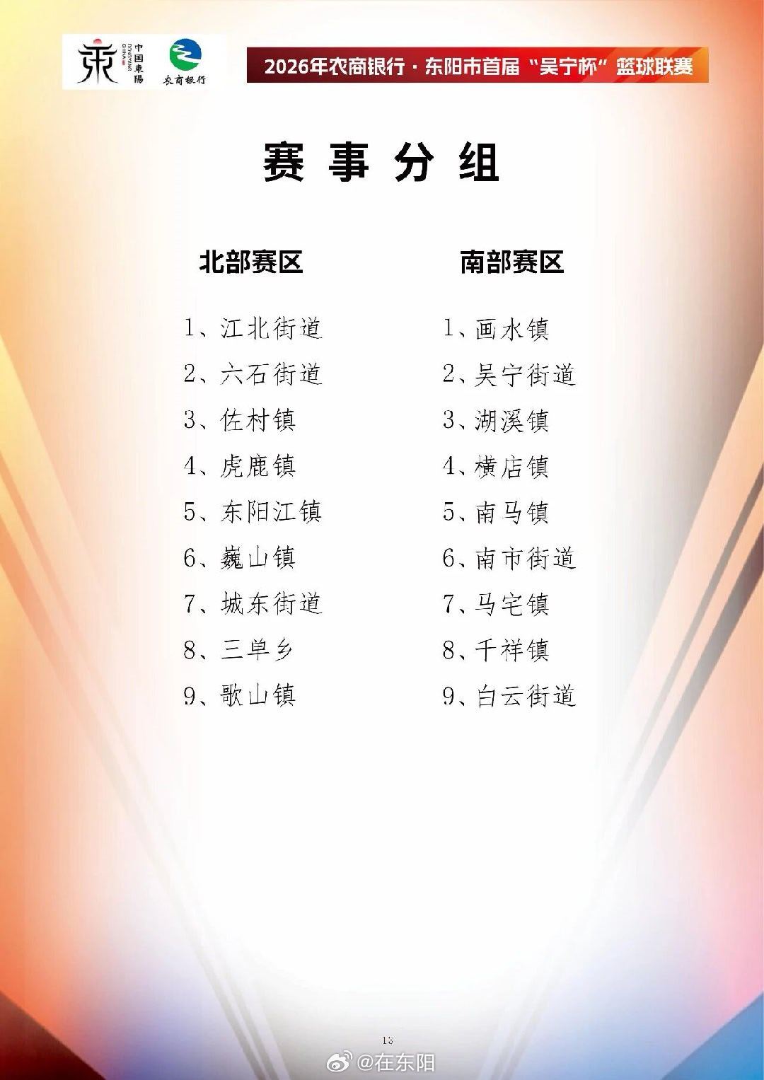 东阳身边事 东阳市首届“吴宁杯”篮球联赛开打！ ​​​