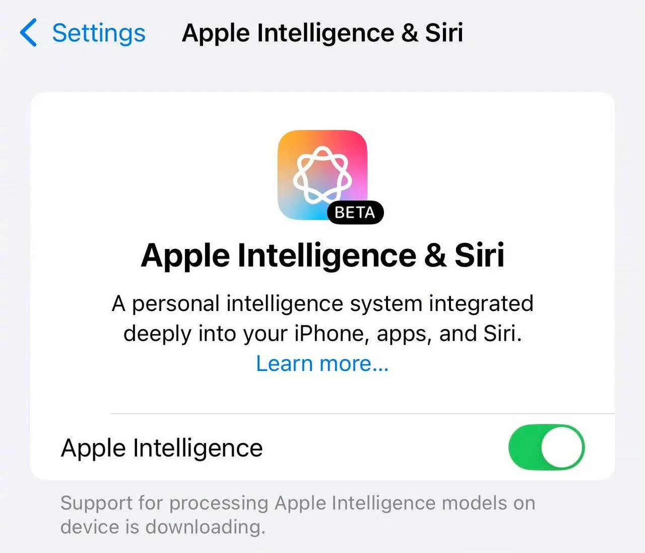苹果向开发者推送Apple Intelligence 测试版

欧盟，还有咱们这