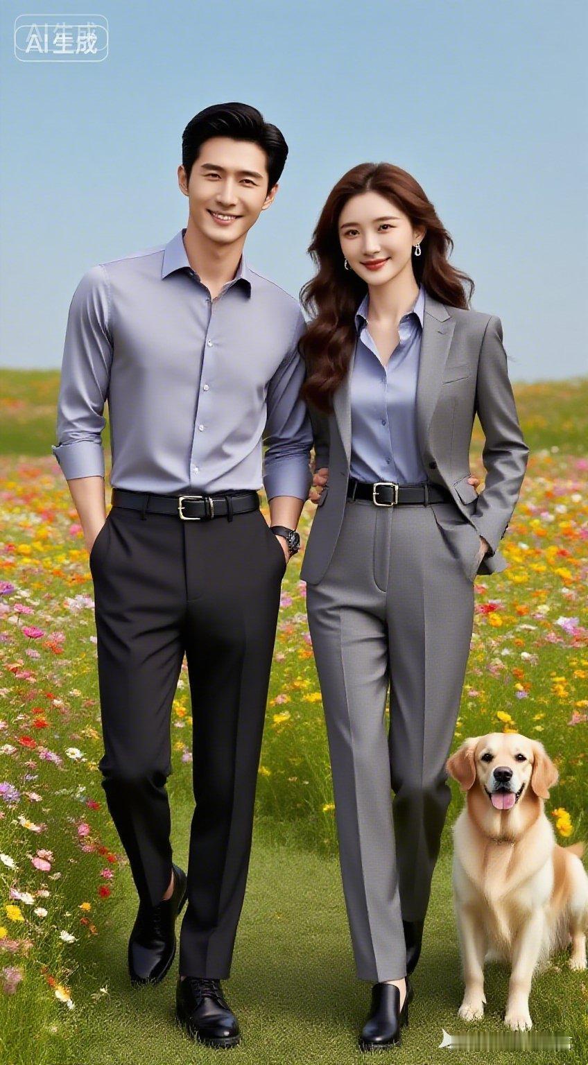时尚情侣穿搭指南，花海中的浪漫约会🌸💑
