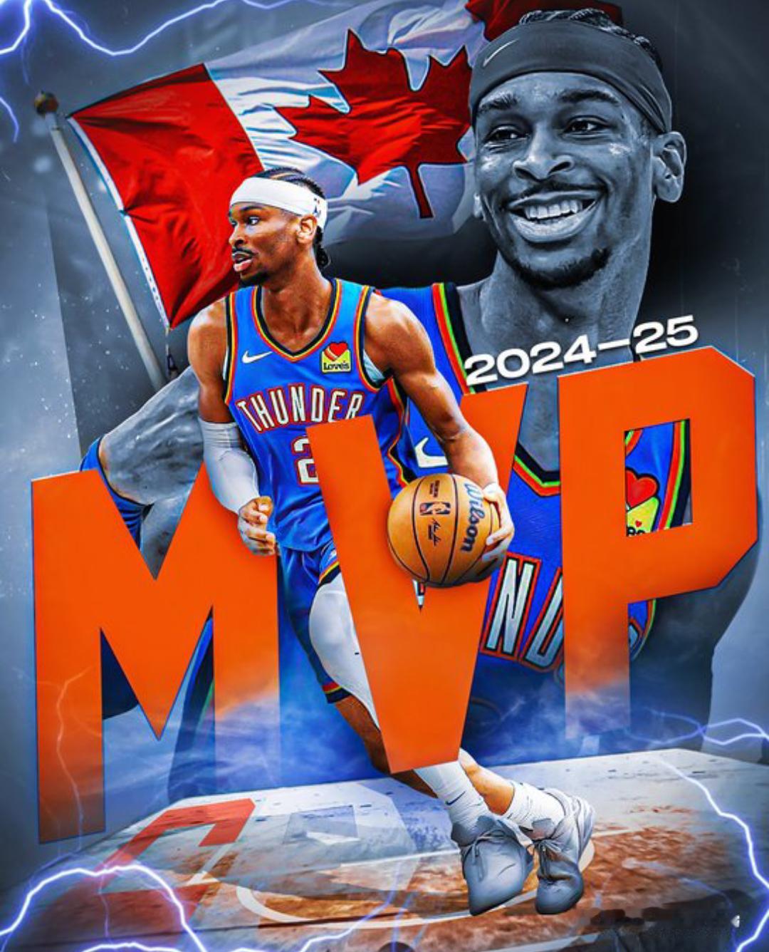 NBA2024-2025赛季MVP：谢伊·吉尔杰斯·亚历山大亚历山大带领雷霆队取