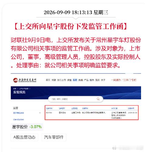 上交所向星宇股份下发监管工作函一份年报年龄乌龙，引发市场热议。星宇股份披露的高管