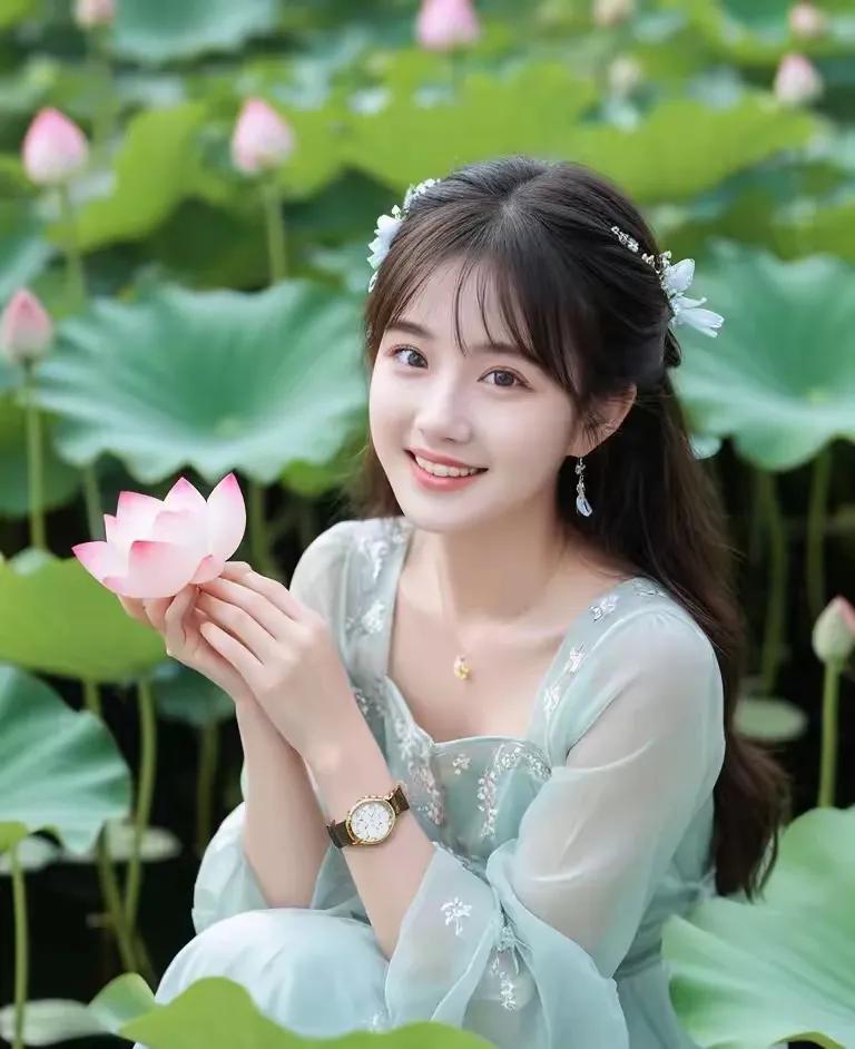 春雨带笑滋青柳
夏风含情抚翠荷