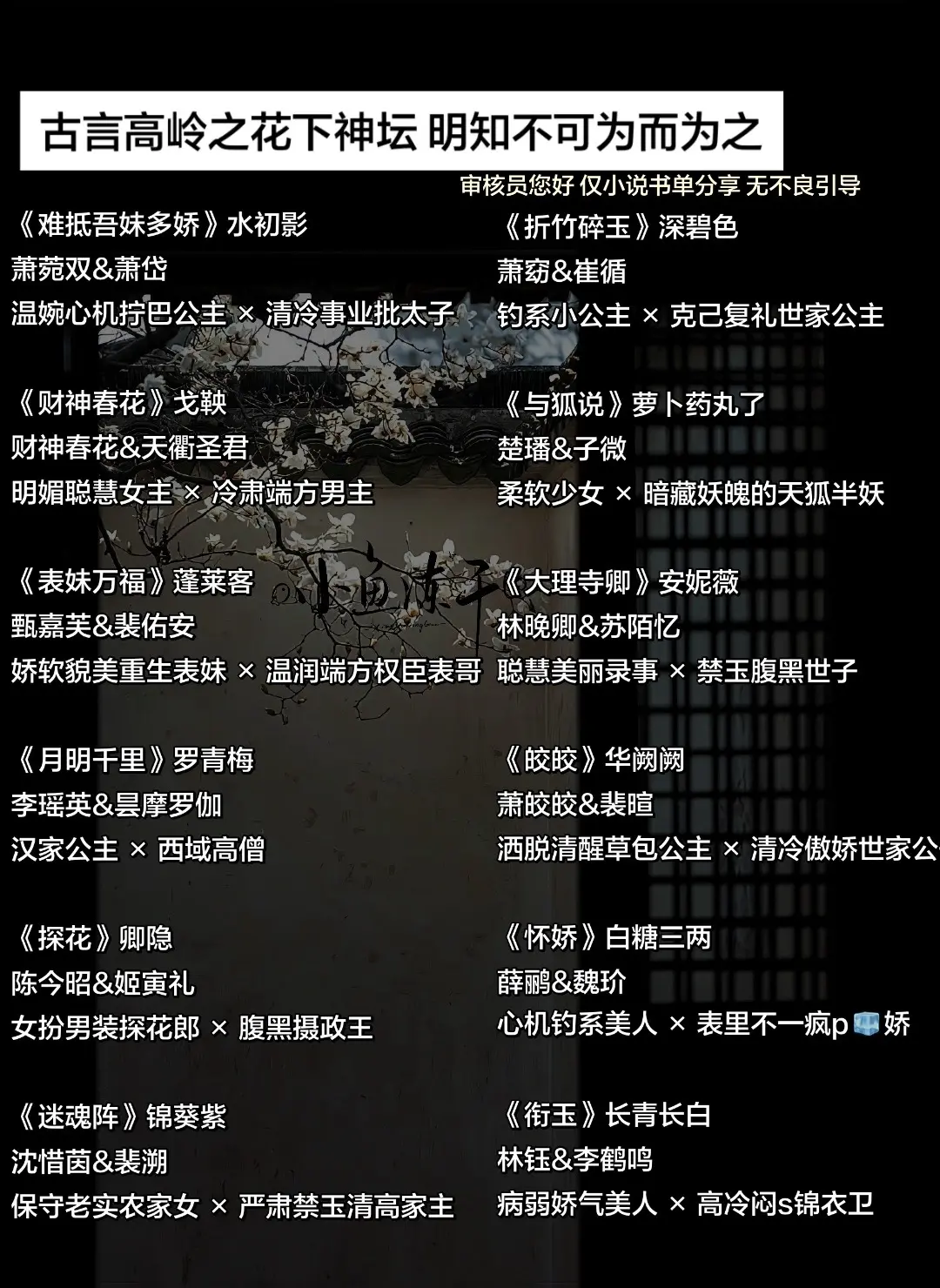 古言高岭之花下神坛 明知不可为而为之。