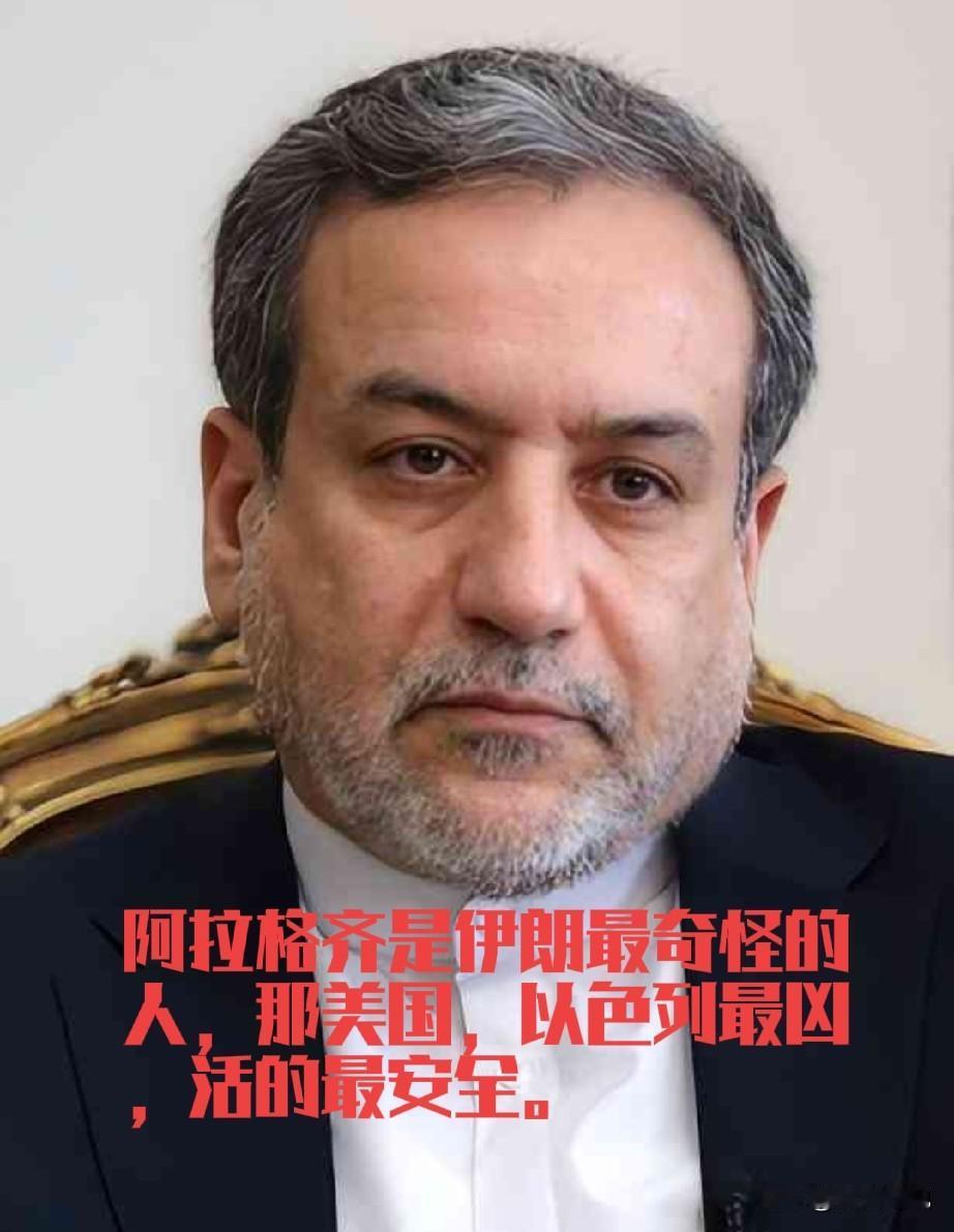 阿拉格齐，伊朗外长，是伊朗骂美国和以色列最狠的人，也成为伊朗活的最稳的重要领导人