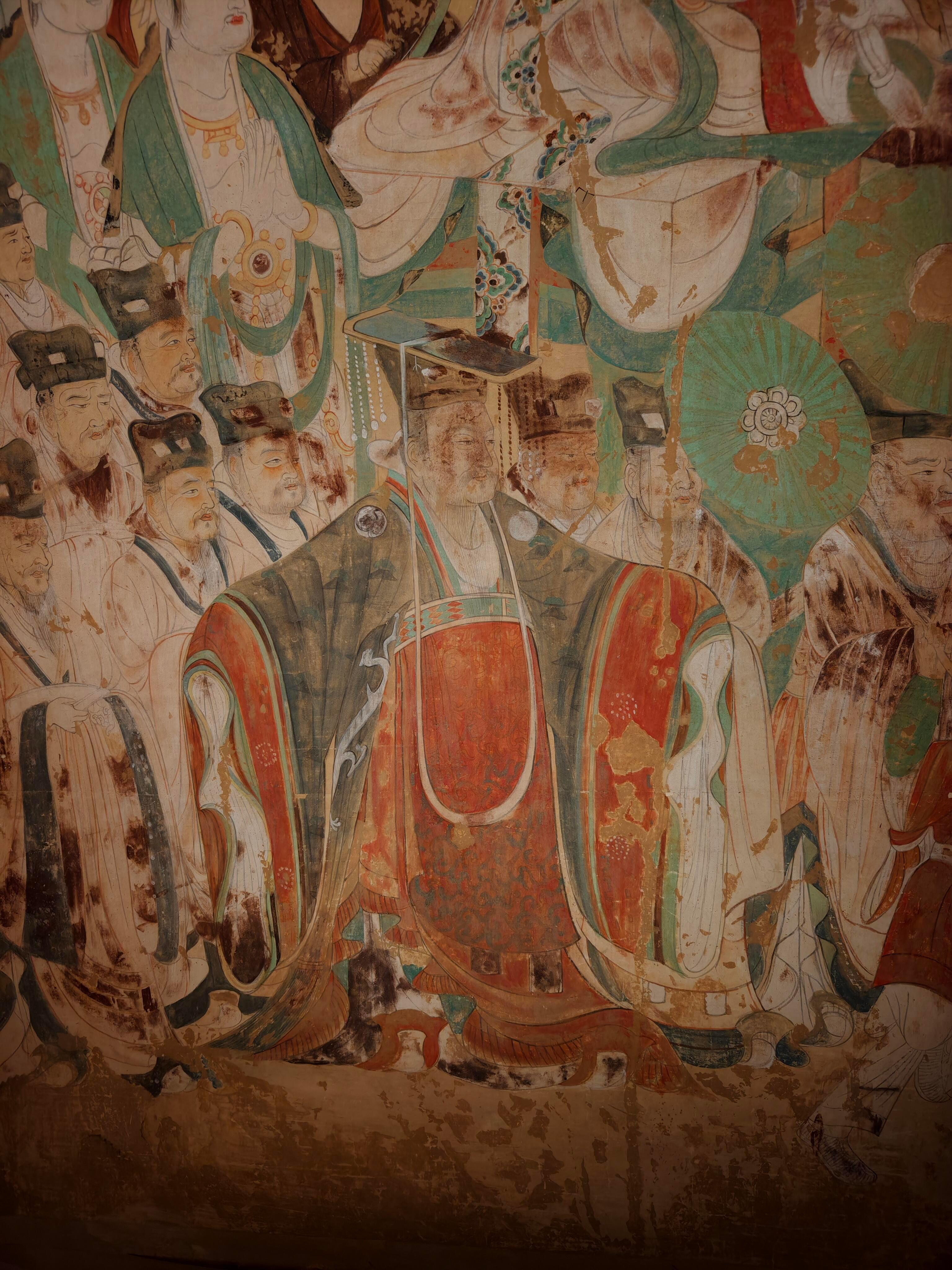 莫高窟220窟 | 帝王听法·贞观遗风此窟是莫高窟最重要的初唐洞窟之一。窟室覆斗