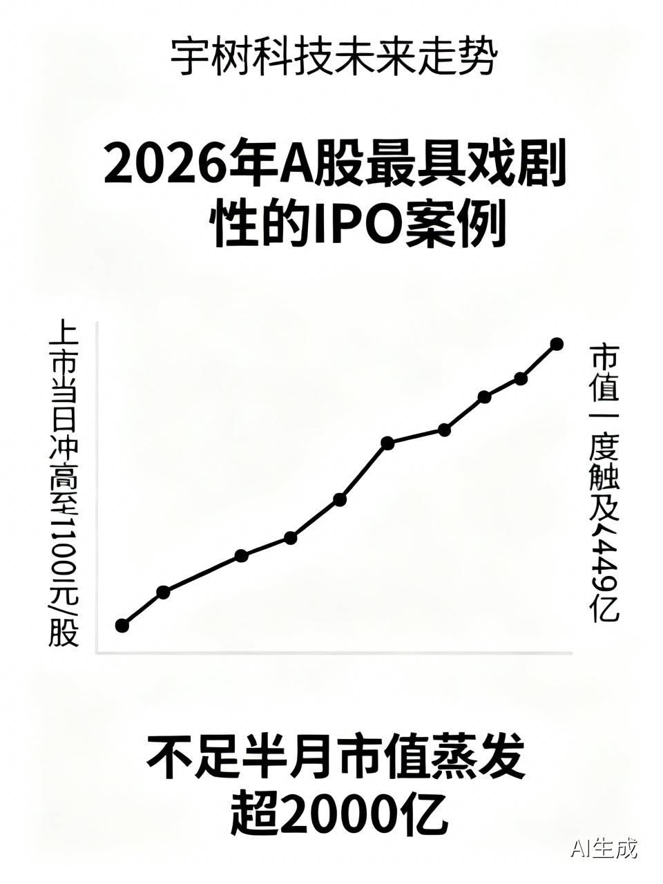 宇树科技未来走势，我来猜一下。
       宇树科技此番股价波动，堪称2026
