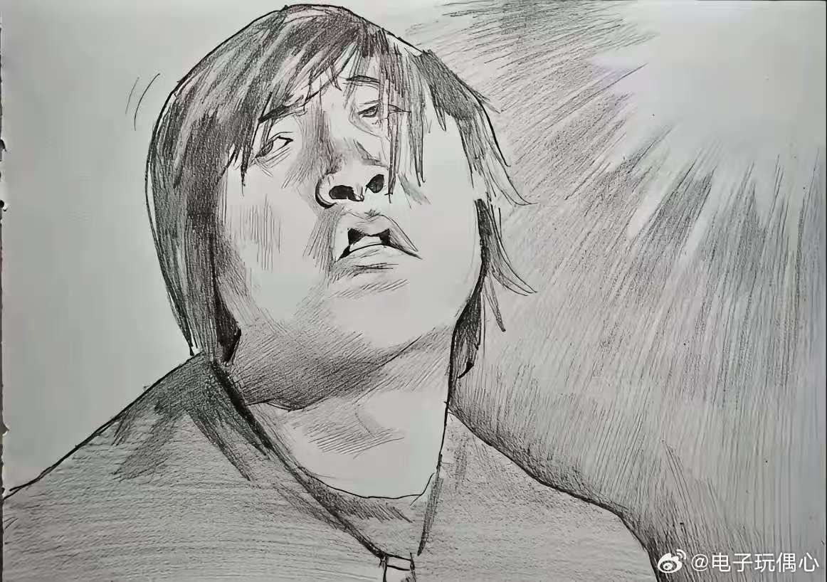 儿子花6800报了一个素描班，三个月后终于要毕业了，这个是他的第一幅作品，他说是