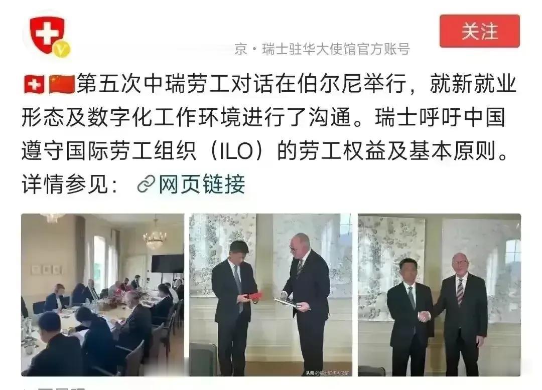瑞士呼吁我国遵守五天八小时工作制！
瑞士的这个出发点是好的，但是由于国情不一样，