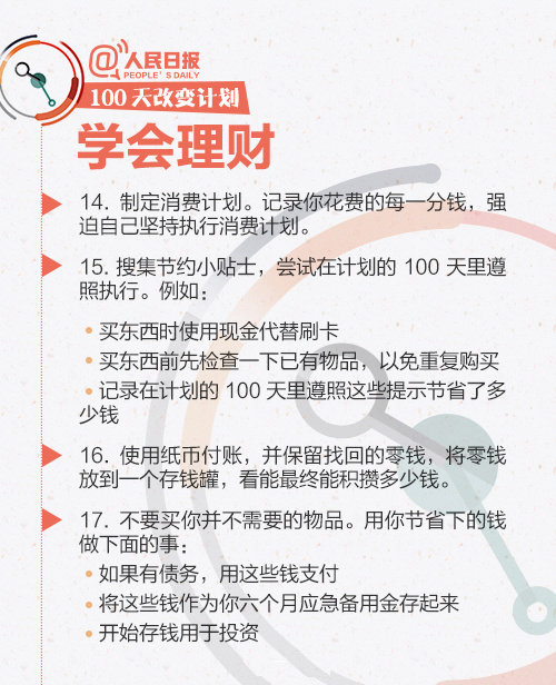 46个小方法，100天改变计划！ 