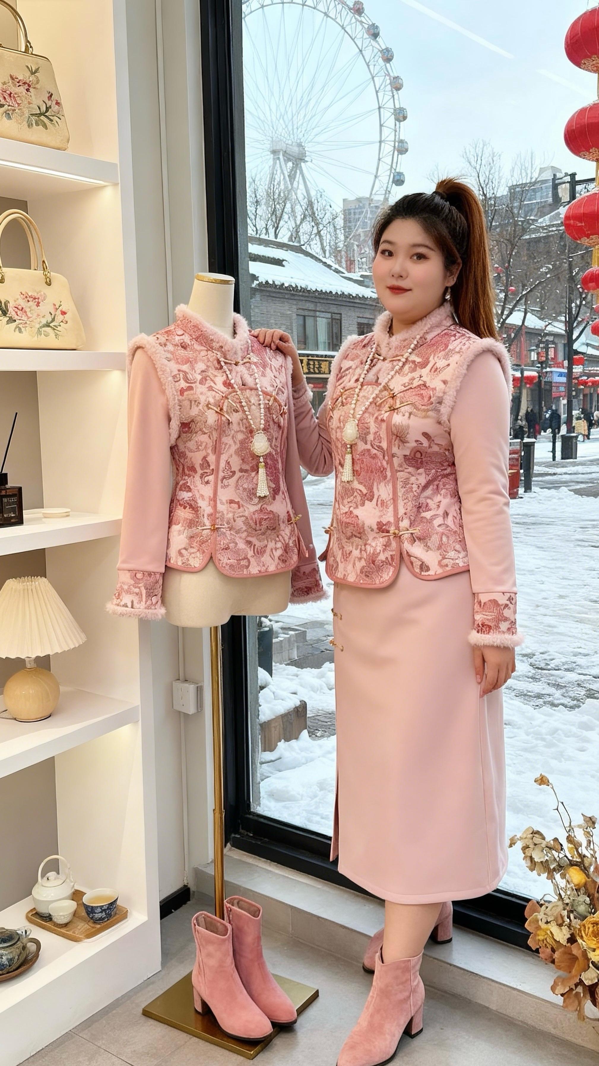 秋冬穿搭 保暖又好看一键入冬穿搭大码女装遮肉显瘦