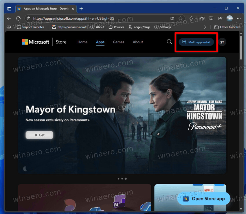 网页版微软应用商店支持批量安装：可选 64 款热门应用