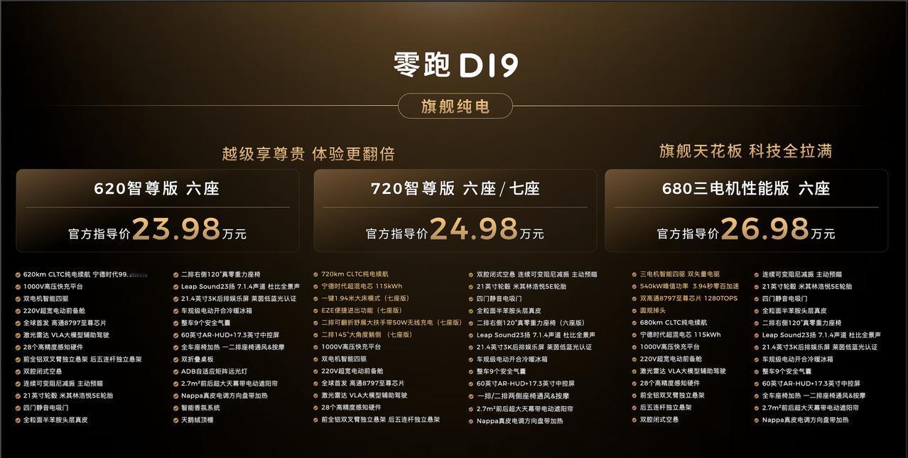 零跑D19今晚发布，许多人都很期待它的定价，会不会成为这一轮9系的入门基准。
