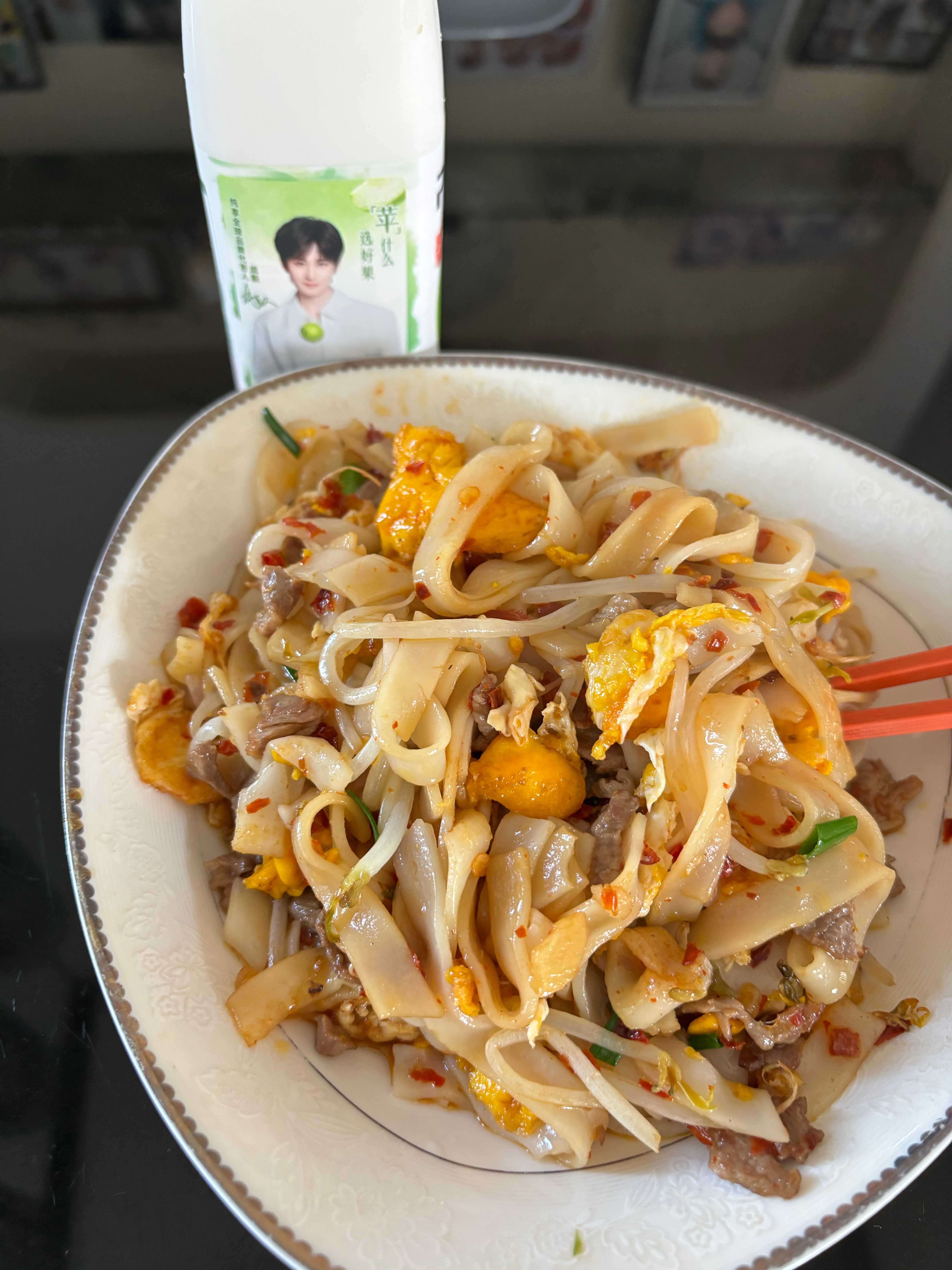 今早炒个宽粉吃 还不错！早餐搭子纯享