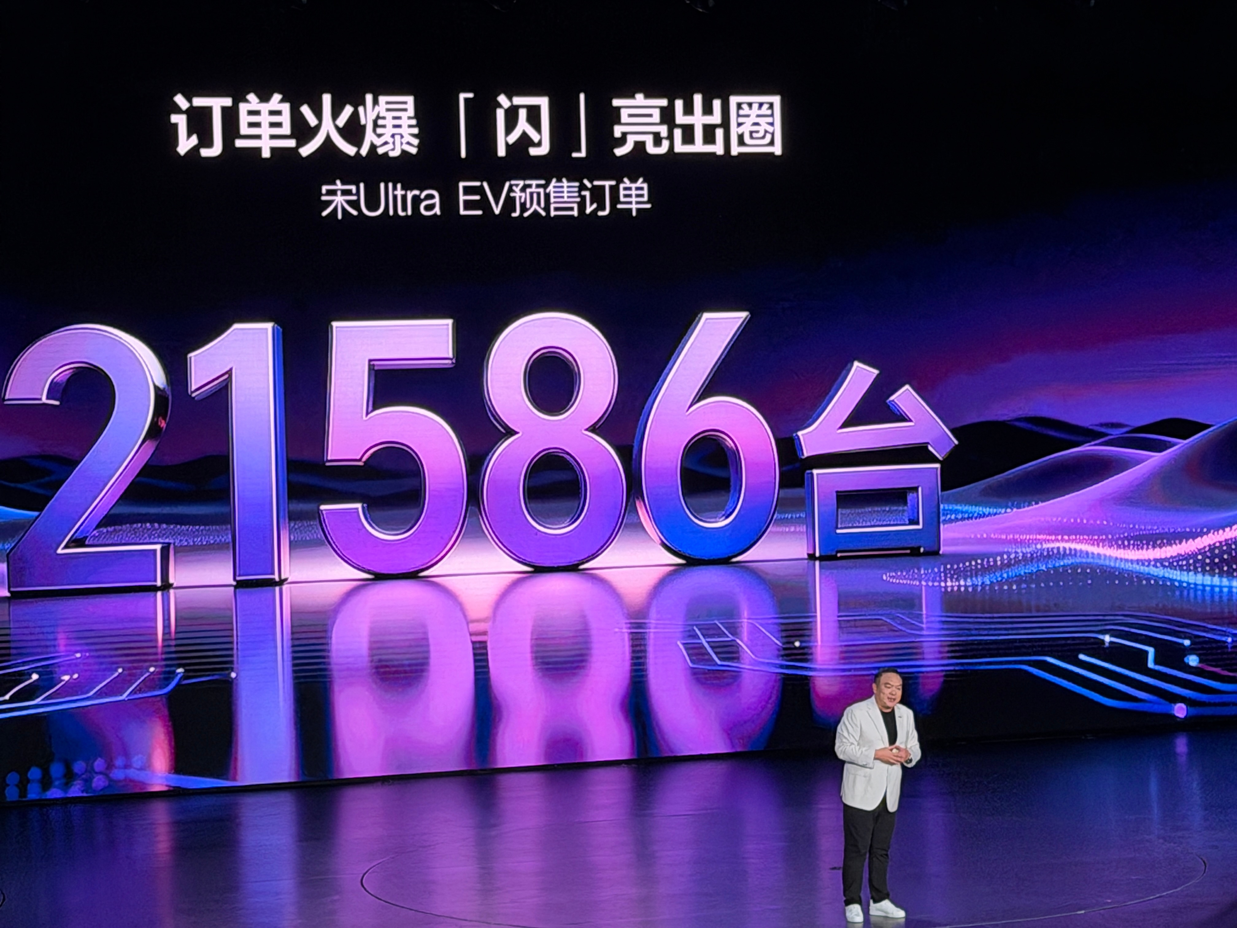 宋Ultra EV确实夯爆了，预售订单达到了21586台。 