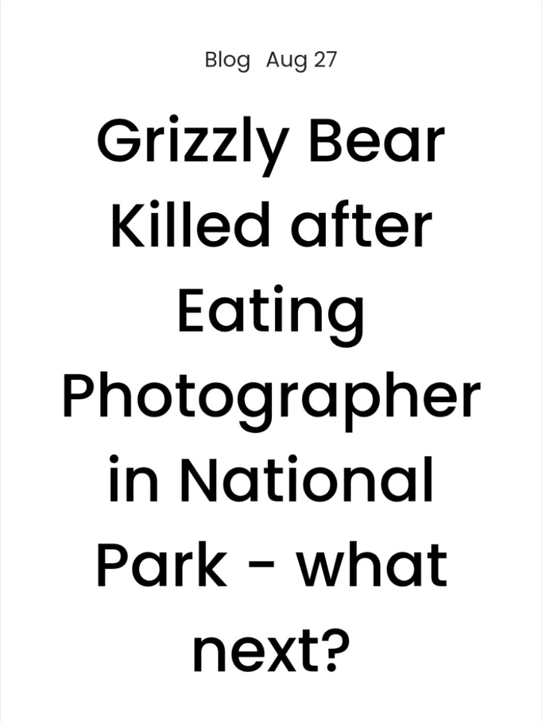 动物世界有一条不成文的规定一般拍摄熊的摄影师，还有拍狮子、河马的摄影师危险。被弄