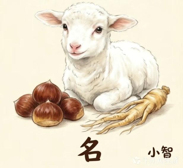 根据图意，图文并茂在展示，谐音猜个成语来。温馨提示：小羊羔，栗子🌰人椮