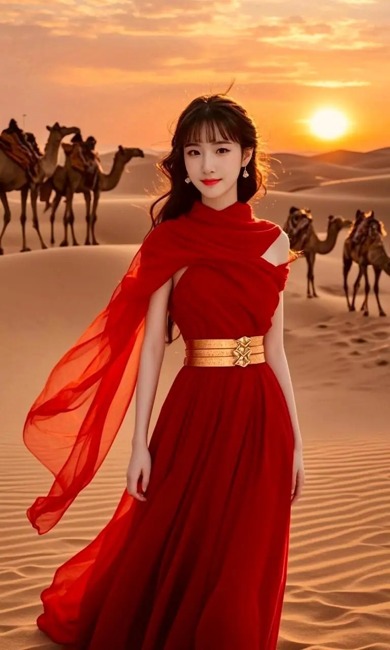 AI夕照驼铃影