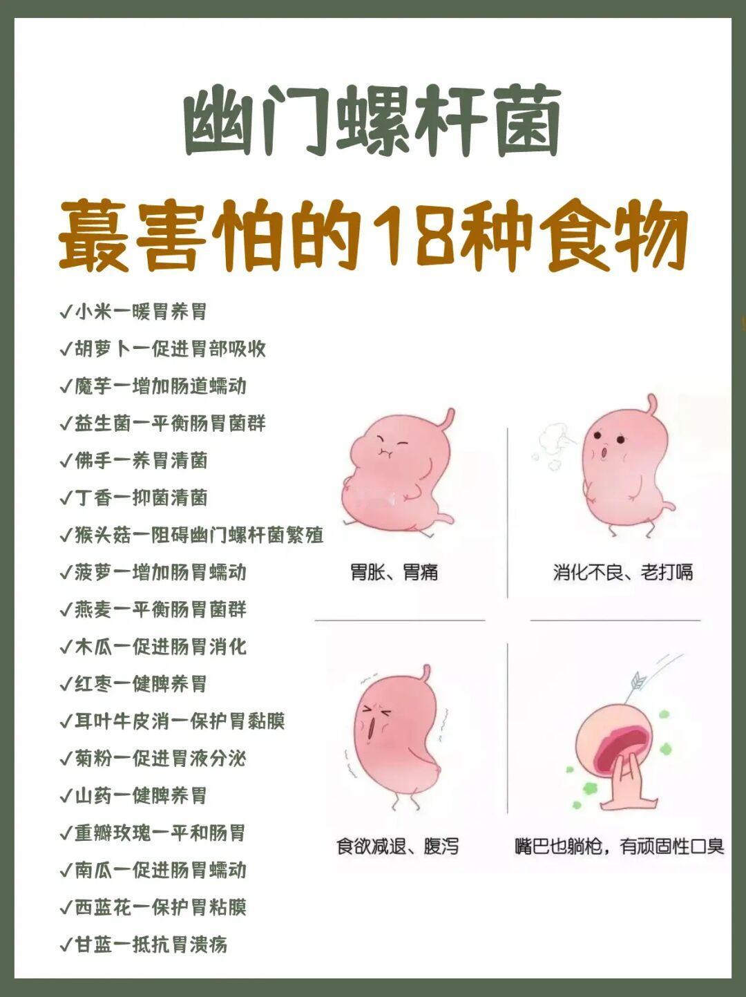 幽门螺杆菌蕞害怕的18种食物