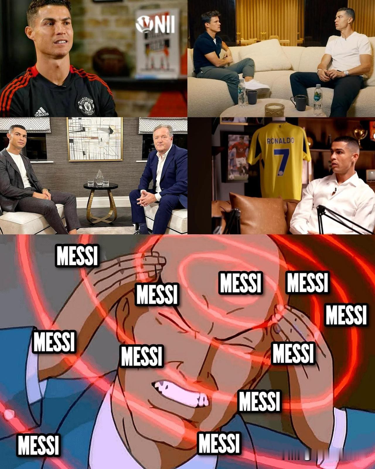 C罗的采访永远绕不看梅西。