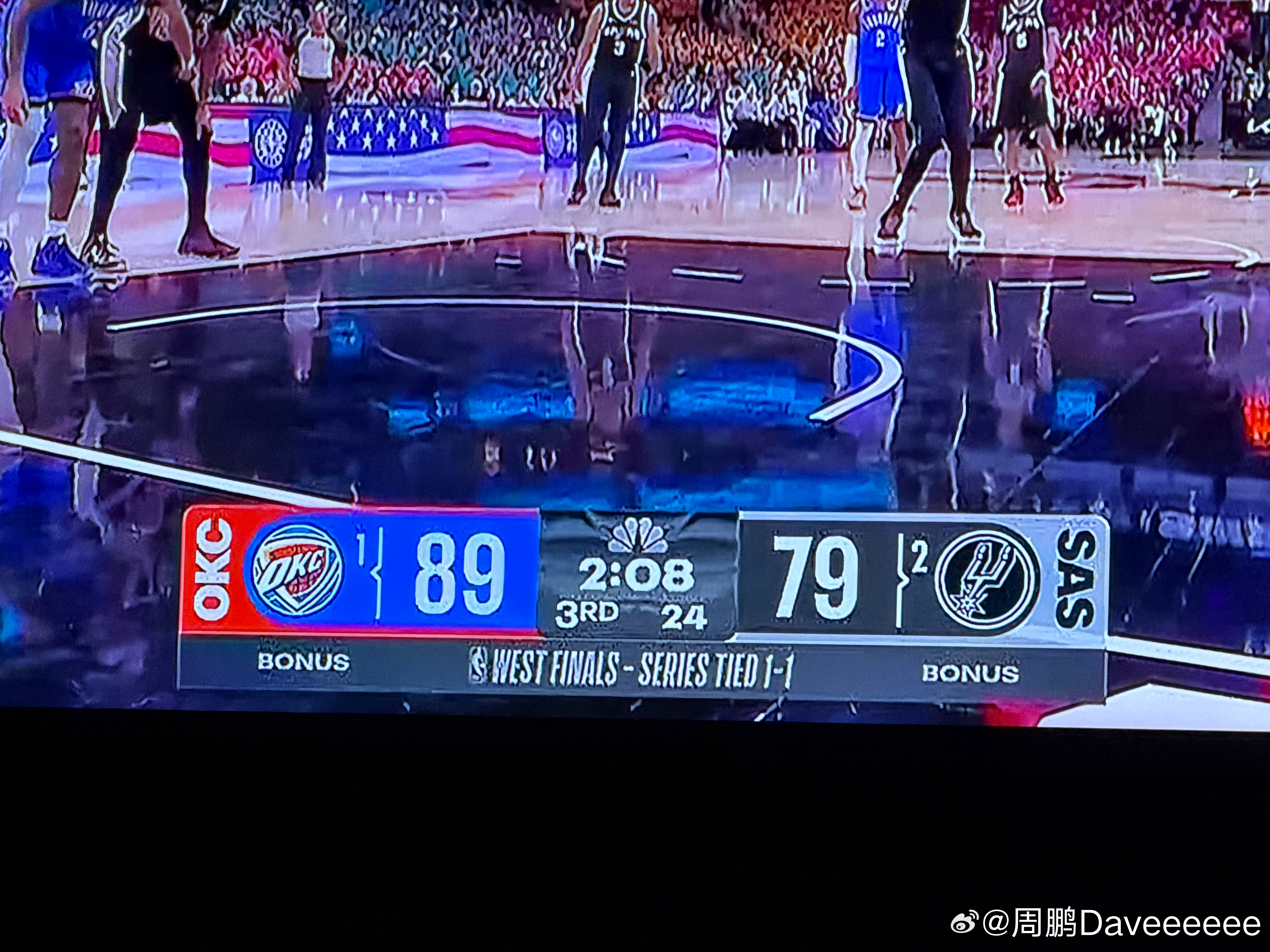 超级超级漫长的一节，奔着打一小时去了NBA雷霆vs马刺
