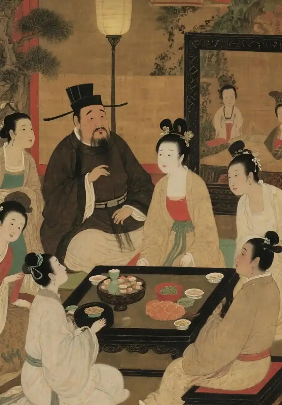 南唐金陵，一幅夜宴画卷竟暴露大臣韩熙载的自污把戏，背后间谍目光层层监视？

这幅