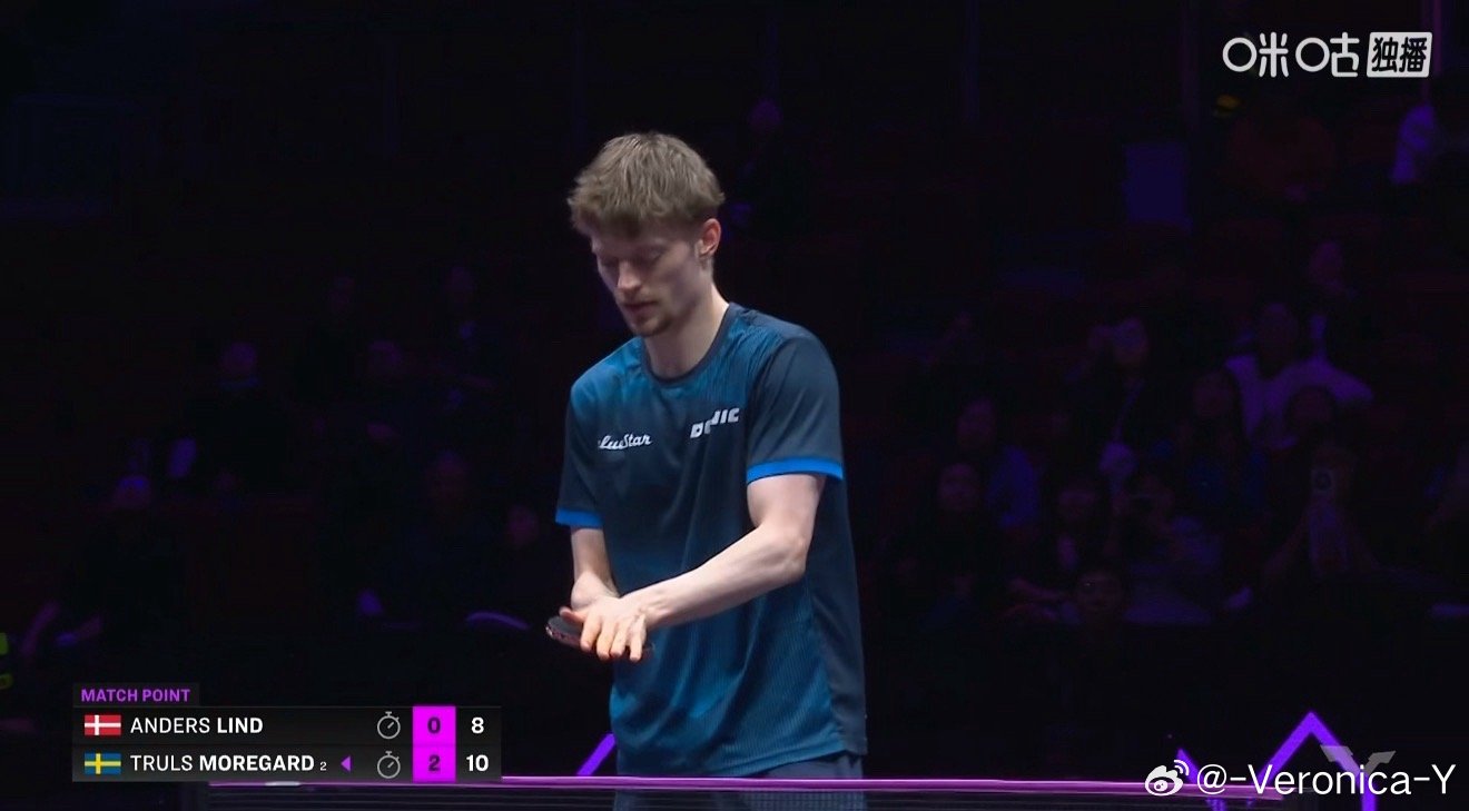 2026wtt重庆冠军赛男子单打32-16莫雷加德3-0林德（11-6 11-4