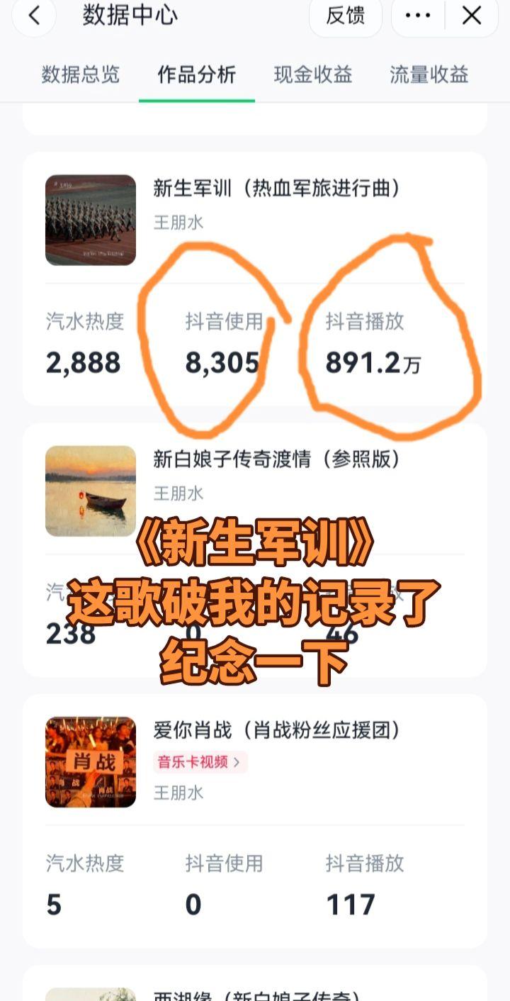 《新生军训》这歌破我的使用记录了，纪念一下！汽水开学进行曲 炙热计划 看见音乐计